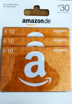 Amazon Geschenkkarte 3x10€